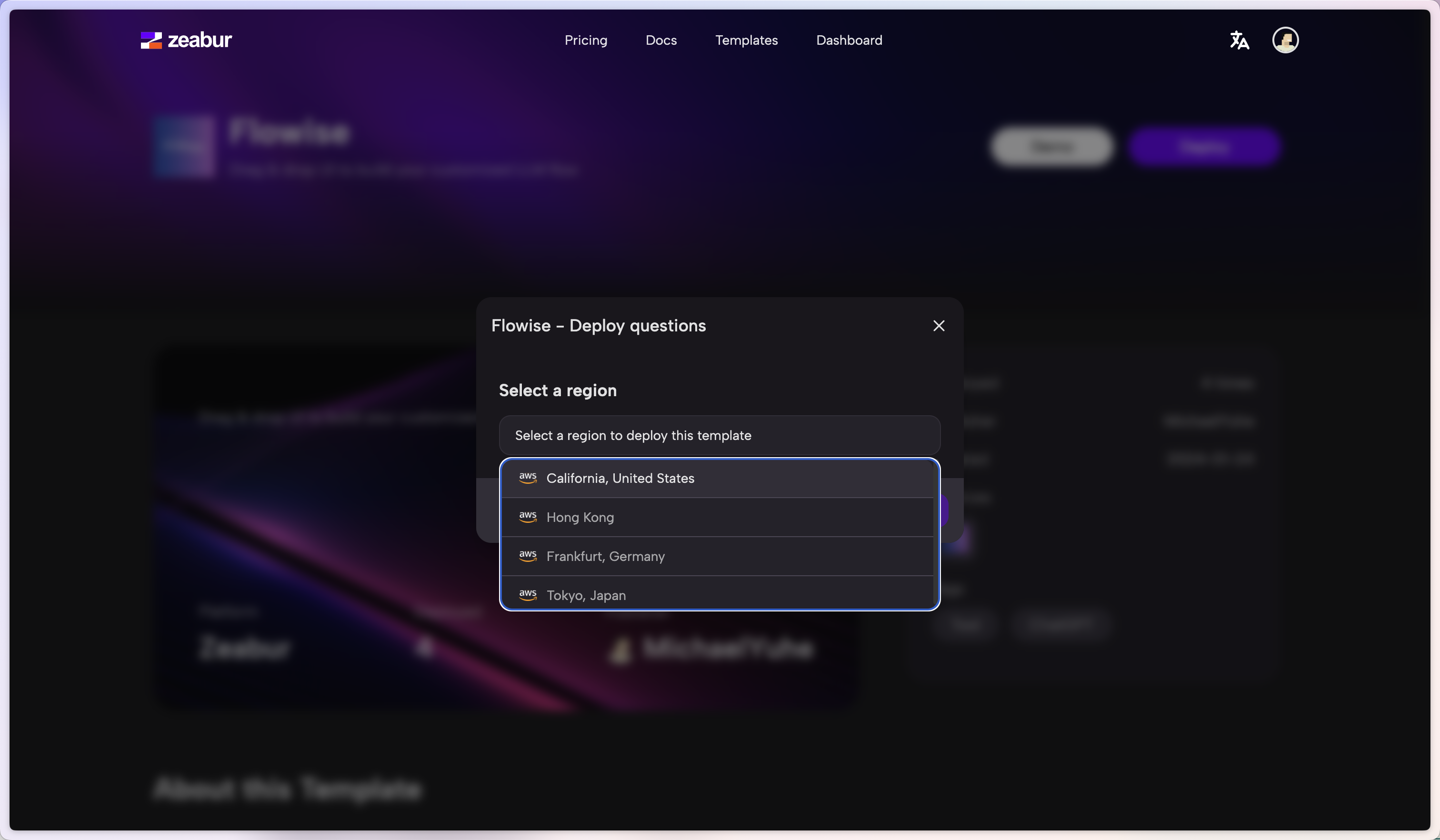 select region
